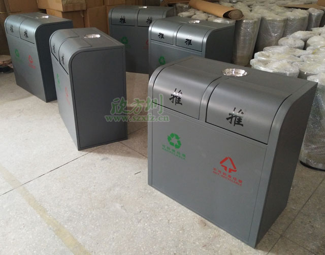海南戶(hù)外不銹鋼環(huán)保分類(lèi)垃圾桶304噴塑防護(hù)升級(jí)